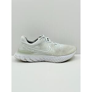 Size 10.5 Nike React Infinity Run Flyknit 3 Womens White Low Top Running Sneaker